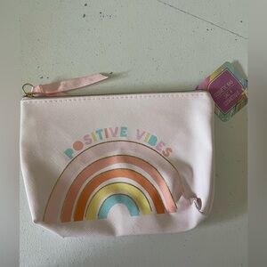 Positive vibes cosmetic bag